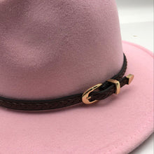 Load image into Gallery viewer, New Women Men Belt Fedoras Round Bowler Hats
