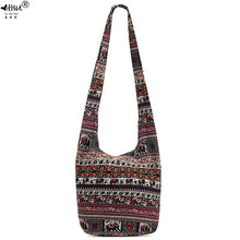 Load image into Gallery viewer, Cotton Canvas Vintage Bohemian Fringe Bags Sling Shoulder Crossbody Messenger Bags Hobo
