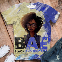 Load image into Gallery viewer, Black Girl 3D T Shirts Loose Short Sleeve Fashion Streetwear Women
