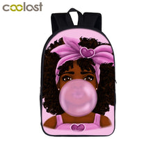 Load image into Gallery viewer, Afro American Black Girls School Backpack
