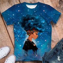 Load image into Gallery viewer, Black Girl 3D T Shirts Loose Short Sleeve Fashion Streetwear Women
