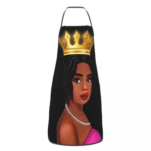 African American Woman With Glasses Aprons Men Women Adult Chef Kitchen Cooking Black Hippie Beauty Tablier Cuisine Gardening