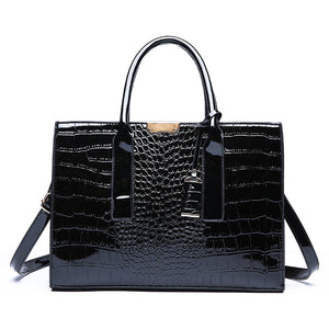 Crocodile Patent Leather Messenger Bags