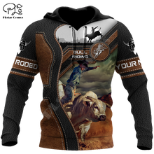 Load image into Gallery viewer, Bull Riding Cowboy Tattoo 3D Print Pullover Harajuku Streetwear
