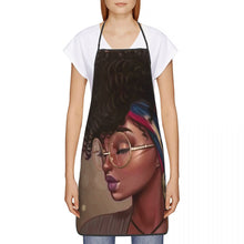 Load image into Gallery viewer, African American Woman With Glasses Aprons Men Women Adult Chef Kitchen Cooking Black Hippie Beauty Tablier Cuisine Gardening
