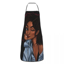 Load image into Gallery viewer, African American Woman With Glasses Aprons Men Women Adult Chef Kitchen Cooking Black Hippie Beauty Tablier Cuisine Gardening
