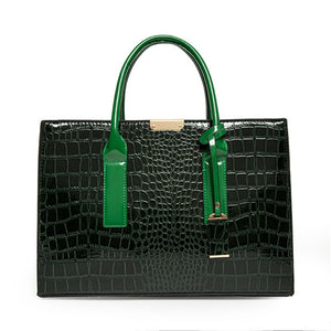 Crocodile Patent Leather Messenger Bags