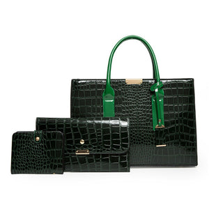 Crocodile Patent Leather Messenger Bags