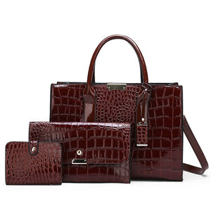 Crocodile Patent Leather Messenger Bags