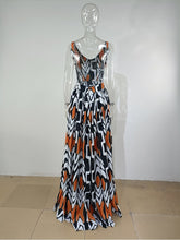 Load image into Gallery viewer, Boho Sexy Sleeveless Backless Big Swing Maxi Dress
