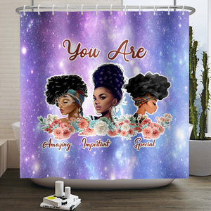 African American Girls Shower Curtain