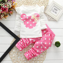 Load image into Gallery viewer, Children&#39;s Clothing Fashion Baby Girl Out 2pcs Suit Coat +Pant Cartoon Set Newborn Baby Cotton Clothes Suit
